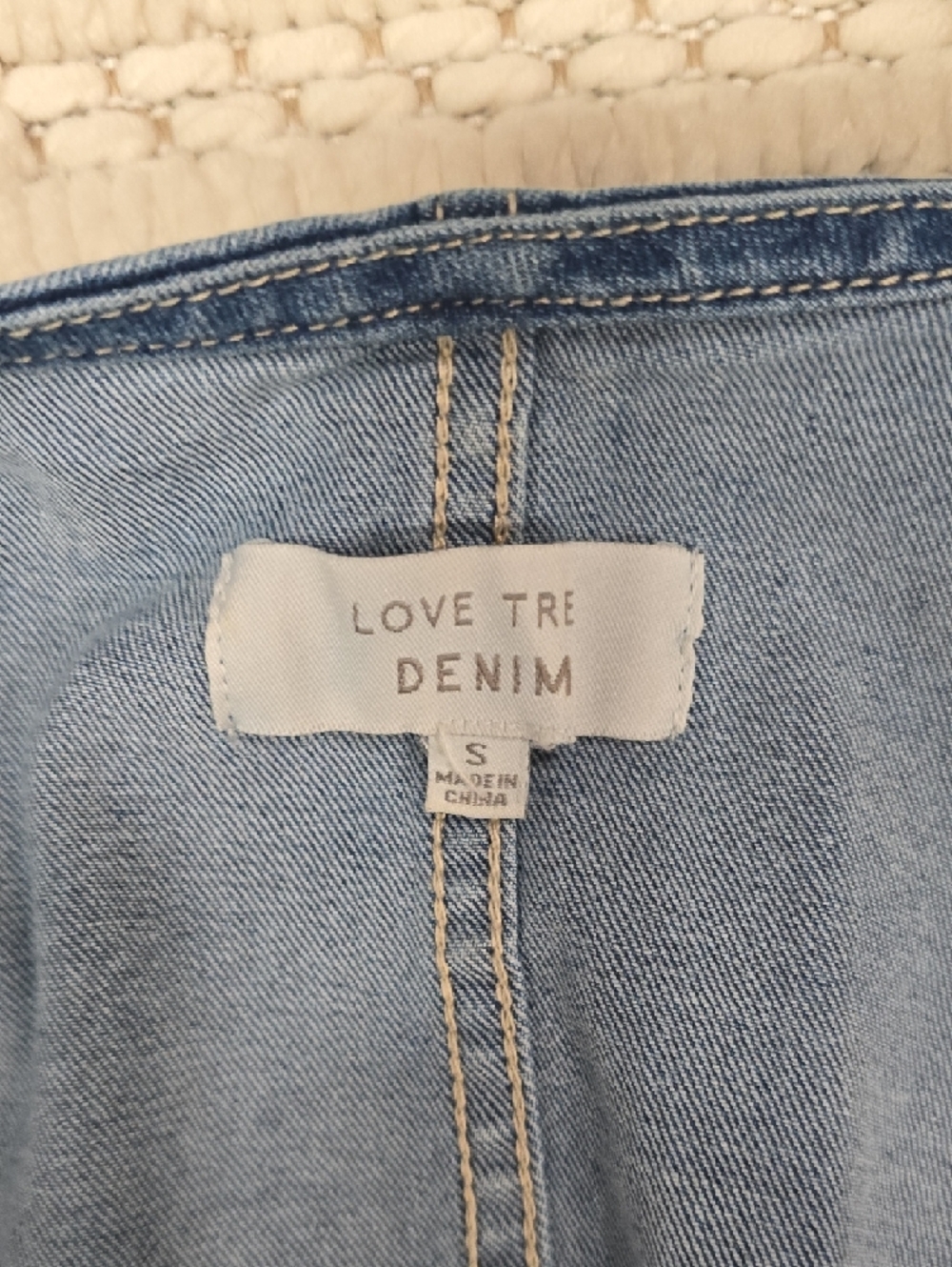 Love Tree Light Blue Denim Vest - Picture 6 of 6
